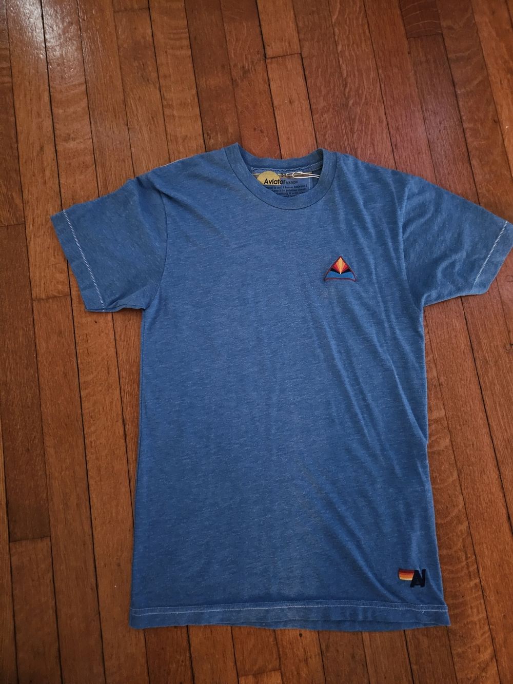 Aviator Nation Blue Short Sleeve Crew Tee